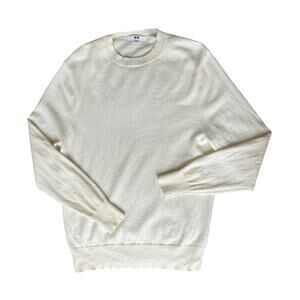 Uniqlo cream cashmere crew neck sweater‎ medium
